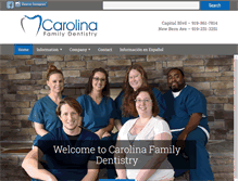 Tablet Screenshot of carolinafamilydental.com